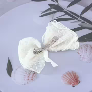 點點蕾絲薄紗蝴蝶結×蝴蝶髮夾×共二色