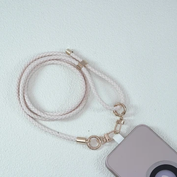 法式小花×手機斜背雙勾掛繩×白色.avif