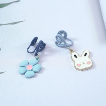 寶藍小珠灰白亮面×穿戴式手指甲片×二十四入 .avif
