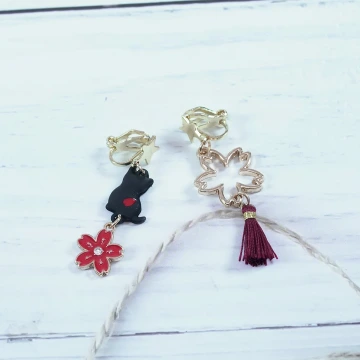 氣質兔子小白花×不對稱吊墜耳環.avif
