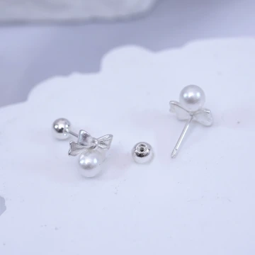 925銀針×蝴蝶結珍珠×轉珠耳環.avif
