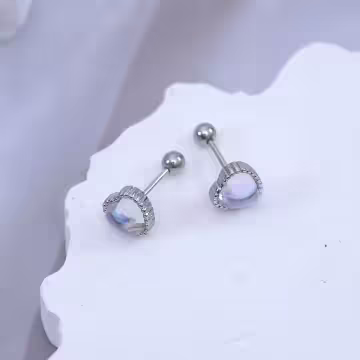 愛心月光&times;轉珠耳環