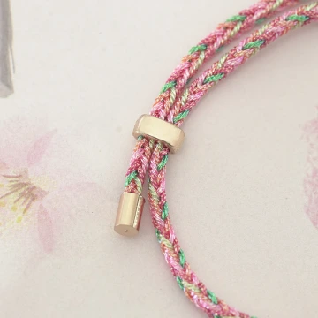 粉紅小草莓平安扣&times;拉繩手鍊.avif