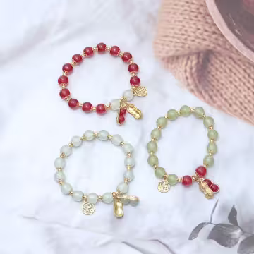 祿意花生×固定式串珠手鍊×共二色