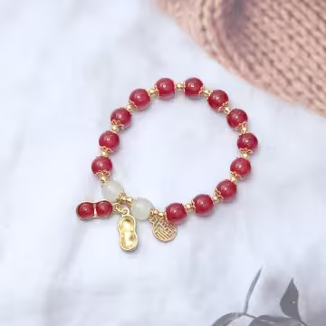 祿意花生×固定式串珠手鍊×共二色