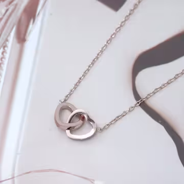 316鋼飾&times;心心相印&times;鎖骨項鍊&times;玫瑰金