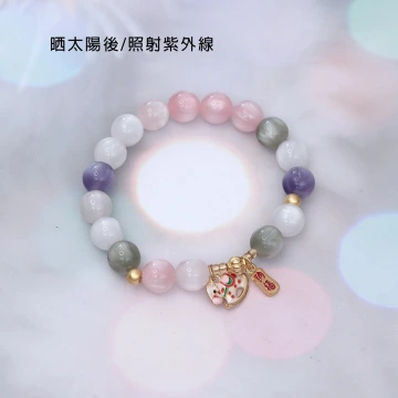 招財納福冰裂紋琉璃&times;固定式串珠手鍊&nbsp;&times;共五色.avif