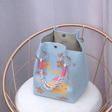 粉紅波點&times;針織手提袋.avif