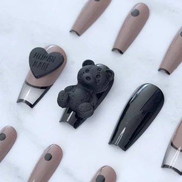 桃心碎珠圓環×吊墜耳環.avif