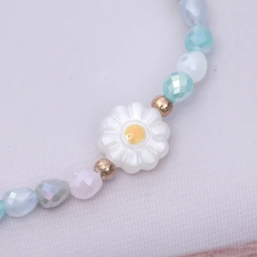 鑽石小鹿花朵&times;固定式琉璃串珠手鍊&times;深藍.avif
