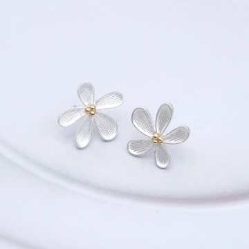 小清新黃雛菊&times;不對稱吊墜耳環.avif