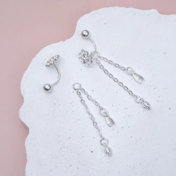 小清新黃雛菊&times;不對稱吊墜耳環.avif