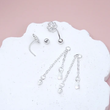 小清新黃雛菊&times;不對稱吊墜耳環.avif