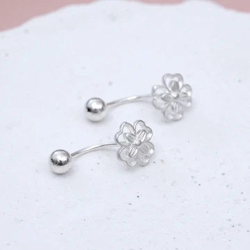 小清新黃雛菊&times;不對稱吊墜耳環.avif