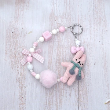 粉白綿花糖小兔&times;吊墜耳環.avif